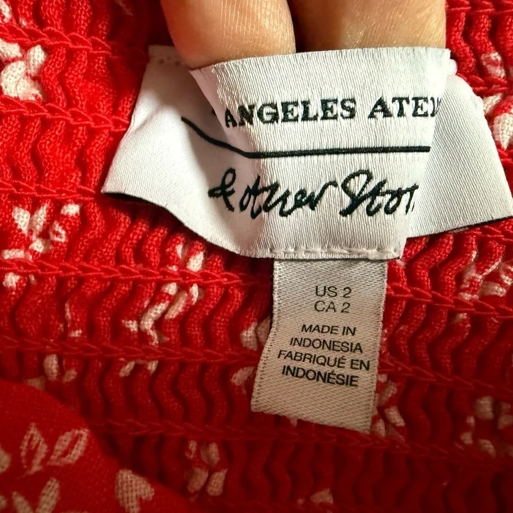 & other stories Anthropologie smocked crop top puff sleeves excellent condition